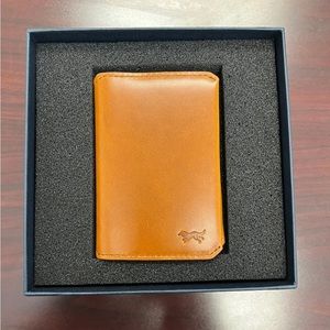 COPY - WOLF & SHEPHERD SLIM WALLET - HONEY - CALFSKIN - MADE IN ITALY